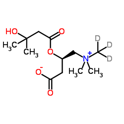 (2R)-3-羟基异戊酰基-d3-肉碱结构式