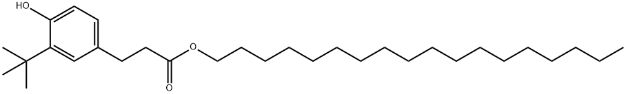 Octadecyl 3-(3-(tert-butyl)-4-hydroxyphenyl)propanoate structure