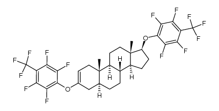 3,17β-bis-[2,3,5,6-tetrafluoro-4-(trifluoromethyl)phenoxy]-5α-androst-2-ene Structure