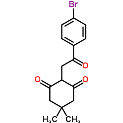 2-[2-(4-Bromophenyl)-2-oxoethyl]-5,5-dimethyl-1,3-cyclohexanedione Structure