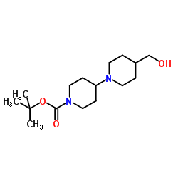 1-(tert-butoxycarbonyl)-1,4-bipiperidine-4-methanol Structure