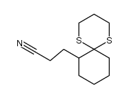 3-(1,5-dithiaspiro[5.5]undecan-7-yl)propanenitrile结构式