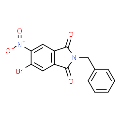 2-benzyl-5-bromo-6-nitroisoindoline-1,3-dione structure