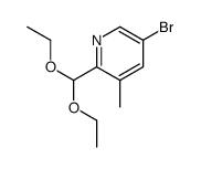 5-bromo-2-(diethoxymethyl)-3-methylpyridine Structure