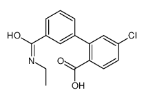 4-chloro-2-[3-(ethylcarbamoyl)phenyl]benzoic acid Structure