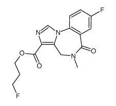 3'-fluoropropyl-8-fluoro-5,6-dihydro-5-methyl-6-oxo-4H-imidazol(1,5-a)(1,4)benzodiazepine-3-carboxylic acid picture