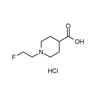 1-(2-氟乙基)哌啶-4-羧酸盐酸盐结构式