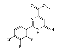 methyl 6-amino-2-(4-chloro-2,3-difluorophenyl)pyrimidine-4-carboxylate Structure