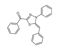 2-benzylidene-5-benzoyl-3-phenyl-2H-1,3,4-thiadiazoline Structure