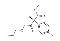 (R)-methyl 2-methyl-2-(4-methylphenyl)-3-oxo-4-propoxypentanoate结构式