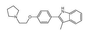 3-methyl-2-[4-(2-pyrrolidin-1-ylethoxy)phenyl]-1H-indole Structure