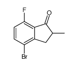 4-bromo-7-fluoro-2-methyl-2,3-dihydroinden-1-one结构式