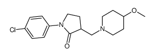 1-(4-chlorophenyl)-3-[(4-methoxypiperidin-1-yl)methyl]pyrrolidin-2-one Structure