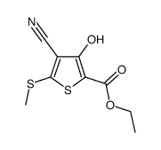 Ethyl 4-Cyano-3-Hydroxy-5-(Methylthio)Thiophene-2-Carboxylate结构式