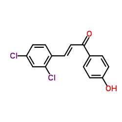 (2E)-3-(2,4-Dichlorophenyl)-1-(4-hydroxyphenyl)-2-propen-1-one结构式