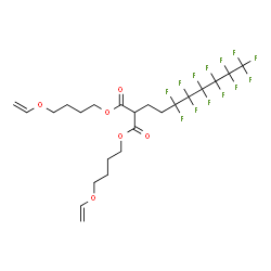 Propanedioic acid, (3,3,4,4,5,5,6,6,7,7,8,8,8-tridecafluorooctyl)-, bis4-(ethenyloxy)butyl ester Structure