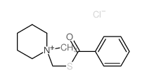 Piperidinium,1-[(benzoylthio)methyl]-1-methyl-, chloride (1:1) Structure