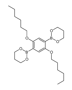 2-[4-(1,3,2-dioxaborinan-2-yl)-2,5-dihexoxyphenyl]-1,3,2-dioxaborinane结构式