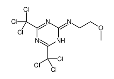 N-(2-methoxyethyl)-4,6-bis(trichloromethyl)-1,3,5-triazin-2-amine结构式