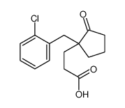 3-[1-[(2-chlorophenyl)methyl]-2-oxo-cyclopentyl]propanoic acid Structure