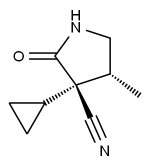 (3S,4R)-3-cyclopropyl-4-methyl-2-oxo-pyrrolidine-3-carbonitrile Structure