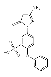 5-(3-AMINO-5-OXO-2-PYRAZOLIN-1-YL)-2-PHENOXYBENZENESULFONIC ACID picture