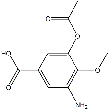 3-acetoxy-5-amino-4-methoxybenzoic acid structure