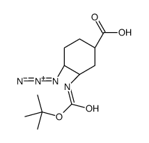 (1S,3R,4S)-4-azido-3-[(2-methylpropan-2-yl)oxycarbonylamino]cyclohexane-1-carboxylic acid Structure