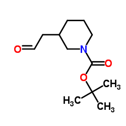 3-(2-氧代乙基)哌啶-1-羧酸叔丁酯结构式