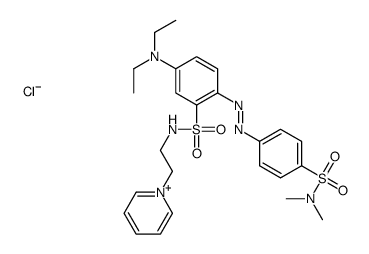 5-diethylamino-2-[4-(dimethylsulfamoyl)phenyl]diazenyl-N-(2-pyridin-1- ylethyl)benzenesulfonamide chloride structure