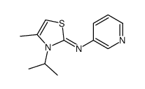 4-methyl-3-propan-2-yl-N-pyridin-3-yl-1,3-thiazol-2-imine结构式