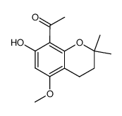 8-Acetyl-7-hydroxy-5-methoxy-3,4-dihydro-2,2-dimethyl-2H-<1>benzopyran Structure