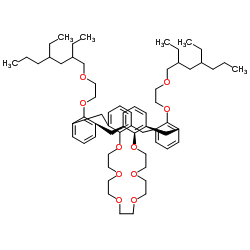 32,35-双[2-[(2,4-二乙基庚基)氧基]乙氧基]-6,7,9,10,12,13,15,16,18,19-decahydro-31H-4,21-(亚甲基并[1,3]苯并亚甲基)-26,30-亚甲基-25H-二苯并[q,z][1,4,7,10,13,16]己基噁环苦辛结构式