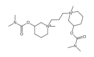 [1-[3-[3-(dimethylcarbamoyloxy)-1-methylpiperidin-1-ium-1-yl]propyl]-1-methylpiperidin-1-ium-3-yl] N,N-dimethylcarbamate结构式