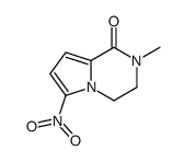 2-methyl-6-nitro-3,4-dihydropyrrolo[1,2-a]pyrazin-1-one结构式