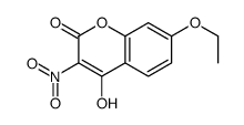 7-ethoxy-4-hydroxy-3-nitrochromen-2-one Structure