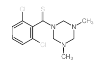 (2,6-dichlorophenyl)-(3,5-dimethyl-1,3,5-triazinan-1-yl)methanethione结构式