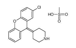 4-(2-chloroxanthen-9-ylidene)piperidine,methanesulfonic acid结构式