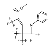 2-[4,4-Difluoro-1-phenyl-3,3-bis-trifluoromethyl-azetidin-(2E)-ylidene]-3,3,3-trifluoro-propionic acid methyl ester结构式