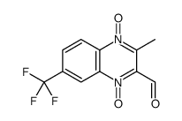 3-methyl-4-oxido-1-oxo-7-(trifluoromethyl)quinoxalin-1-ium-2-carbaldehyde Structure