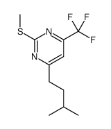 4-(3-methylbutyl)-2-methylsulfanyl-6-(trifluoromethyl)pyrimidine结构式