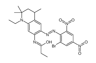 N-[6-[(2-bromo-4,6-dinitrophenyl)azo]-1-ethyl-1,2,3,4-tetrahydro-2,2,4-trimethylquinolin-7-yl]propionamide结构式