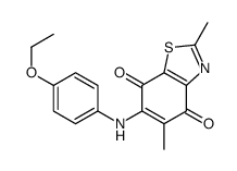 6-(4-ethoxyanilino)-2,5-dimethyl-1,3-benzothiazole-4,7-dione结构式