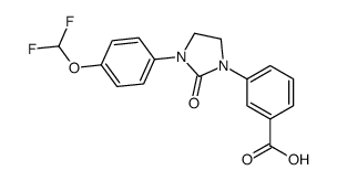 3-[3-[4-(difluoromethoxy)phenyl]-2-oxoimidazolidin-1-yl]benzoic acid Structure