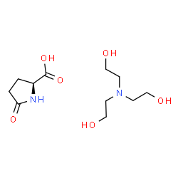 5-oxo-L-proline, compound with 2,2',2''-nitrilotriethanol (1:1) structure