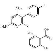 5-(4-chlorophenyl)-6-ethyl-pyrimidine-2,4-diamine; 2-hydroxybenzoic acid structure