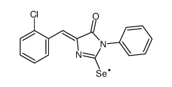 (5Z)-5-[(2-chlorophenyl)methylidene]-2-λ1-selanyl-3-phenylimidazol-4-one Structure