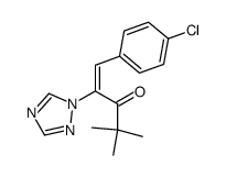 (E)-1-(4-chlorophenyl)-4,4-dimethyl-2-(1H-1,2,4-triazol-1-yl)-1-penten-3-one结构式