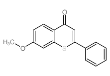 4H-1-Benzothiopyran-4-one, 7-methoxy-2-phenyl-结构式