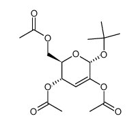 tert-butyl 2,4,6-tri-O-acetyl-3-deoxy-α-D-erythro-hex-2-enopyranoside结构式